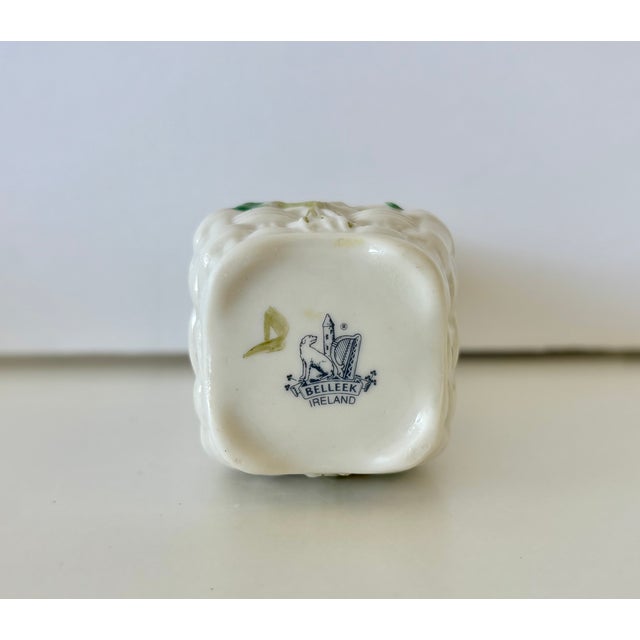 Ceramic Vintage Belleek Irish Bud Vase For Sale - Image 7 of 8