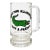 Vintage "Save the Alligator Eat a Preppy" Glass Stein For Sale