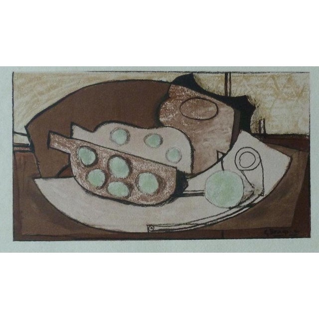Georges Braque (1882-1963) Grenade and Pipe Lithograph and stencil (Jacomet process) heightened with pencil Signed in the...