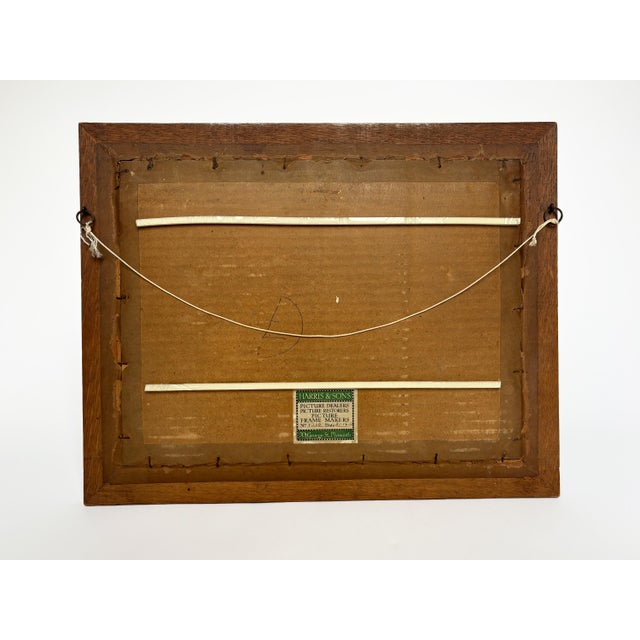 1936 “Salome and Foal” English Equestrian Horse Painting Oil on Canvas Board by Imogen Muntz For Sale - Image 9 of 9