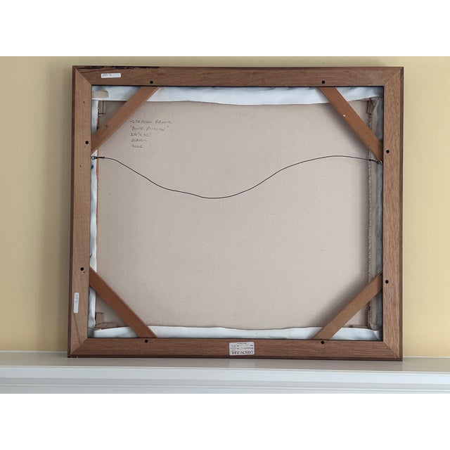 Blue Fusion, Contemporary Framed Abstract Acrylic Painting by Stephen Remick For Sale - Image 10 of 12