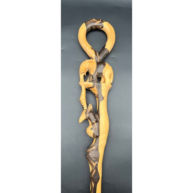 Vintage Walking Stick in Ebony For Sale - Image 3 of 11