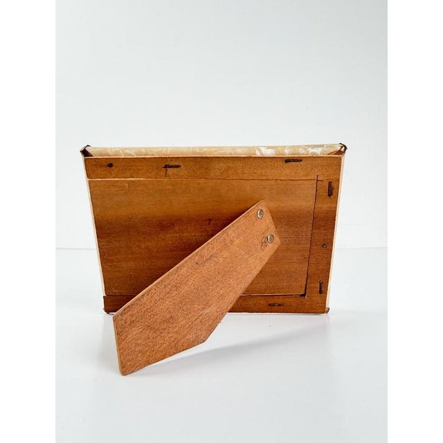 Copper Mid-Century Modern Italian Faux Mother-of-Pearl and Copper Picture Frame, 1950s For Sale - Image 8 of 14