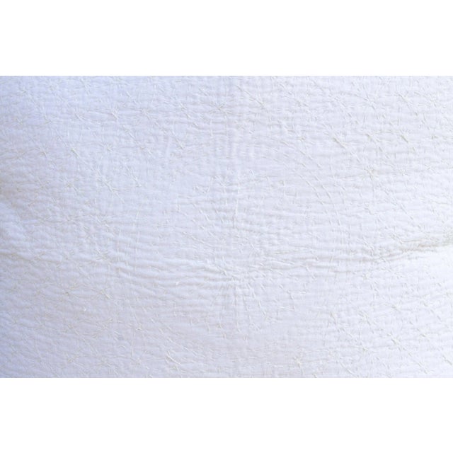 Early 21st Century White Filanan Kantha Euro Pillow For Sale - Image 5 of 9