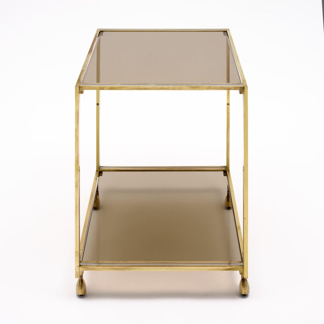 Metal Italian Modernist Bar Cart by Romeo Rega, Circa 1970 For Sale - Image 7 of 9