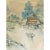 Asian Asian Old Water Color Landscape Painting on Silk Framed 22.5" H For Sale - Image 3 of 10