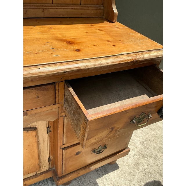 Vintage Primitive Pine Hutch For Sale - Image 11 of 12