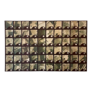 Vera Simons, 1979 Square Time Indiana, Photo Mosaic Collage Aerial Photograph, Female Aviator, 1979