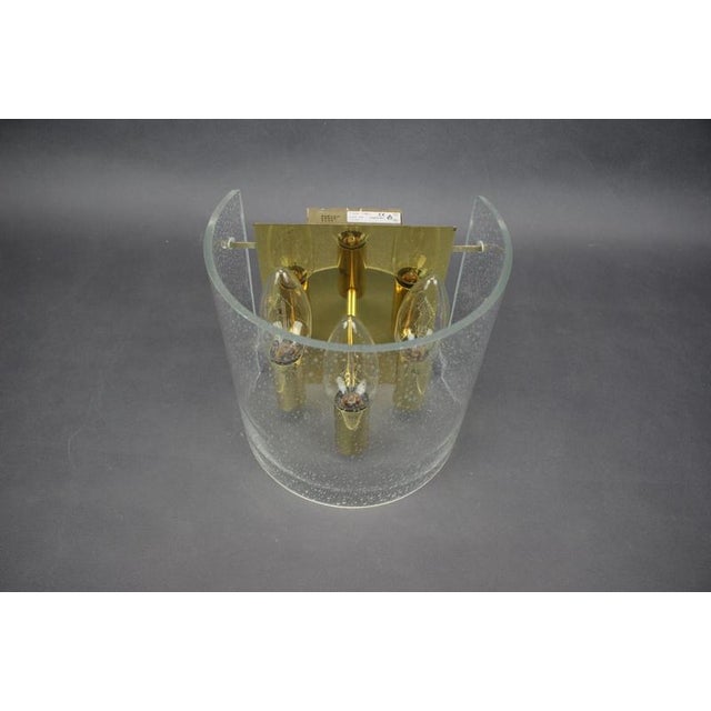 Brass and Bubble Glass Wall Lamp, Germany, 1970s For Sale - Image 4 of 16