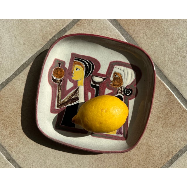 Modern Ceramic Art Wall Plate by Philippe Lambercy, Switzerland, 1960s For Sale - Image 12 of 14