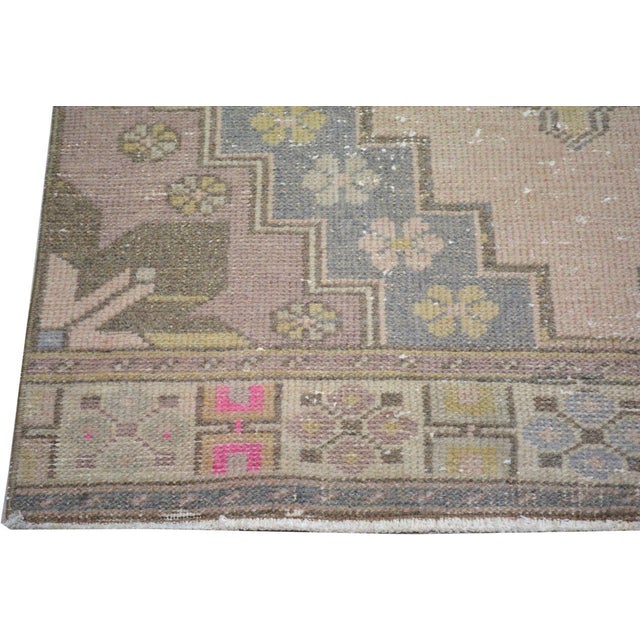 Turkish Vintage Turkish Anatolian Hand Knotted Wool Rug, 3'2''x8'10'' For Sale - Image 3 of 5