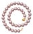 Natural Freshwater Edison Pink Pearl Necklace With 14k Gold Clasp For Sale