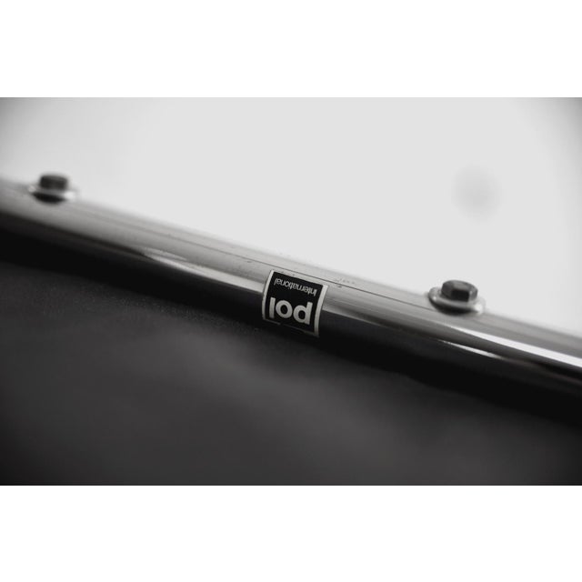 Vintage Chrome and Black Leather Club Chairs from POL International, 1960s, Set of 2 For Sale - Image 15 of 18