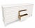 Vintage Baker Furniture Nine-Drawer Dresser – Benjamin Moore Simply White Oc-117 For Sale In West Palm - Image 6 of 8