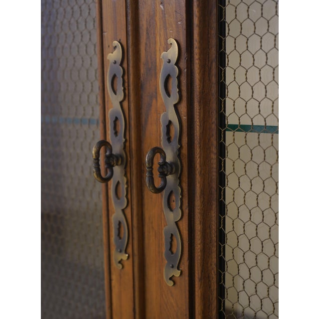 Baker Country French Oak China Cabinet For Sale - Image 9 of 18