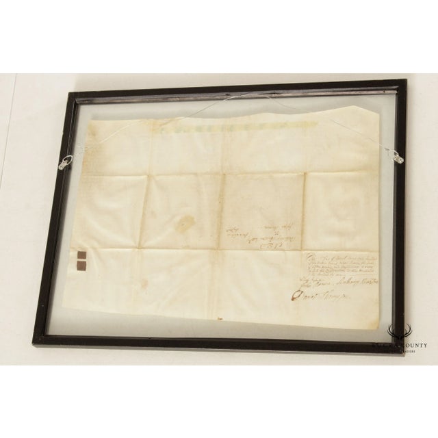 Antique 18th Century Bucks County PA Indenture Deed, Custom Framed
