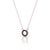 Contemporary Black Onyx Circle Necklace | 925 Sterling Silver Delicate Open Layering Necklace | Everyday Minimalist Jewelry Gift For Sale - Image 3 of 3