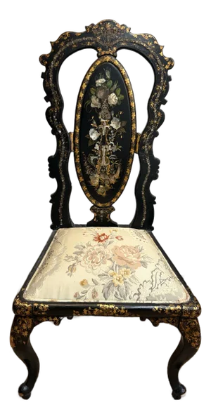 19th-Century Japanned / Chinoiserie Side Chair