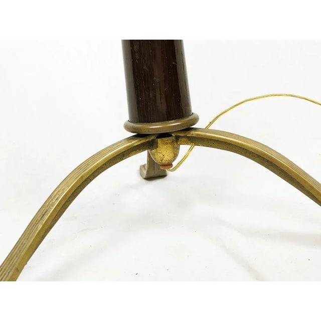 Italian Purple Wood and Brass Floor Lamp from Arredoluce, 1940s For Sale - Image 10 of 17