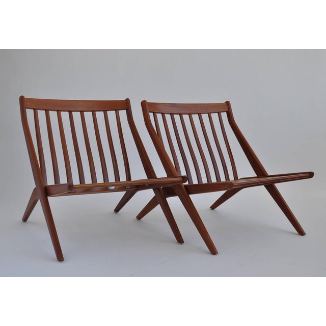 Folk Ohlsson Scandinavian Scissor Lounge Chairs Chairish