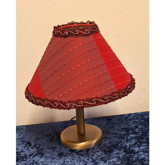 Vintage Table Lamp with Brass-Colored Metal Base by Lamplove, 1980s For Sale - Image 4 of 8