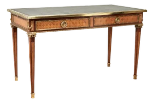 Antique French Louis XVI Style Leather Top Desk or Bureau Plat