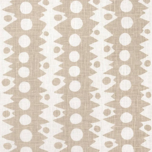 Abstract Schumacher x Drusus Tabor Trickledown Fabric in Natural For Sale - Image 3 of 4