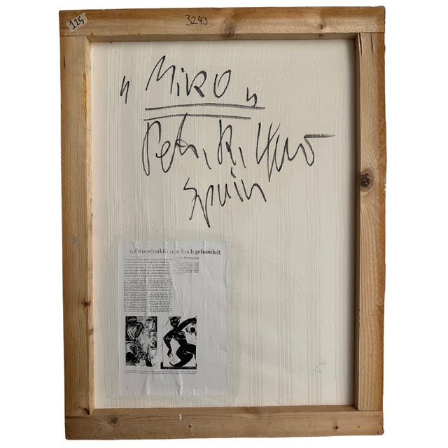 Peter Keil "Miro", Titled Abstract Painting by Peter Keil, 1987, Spain - Junge Wilde Collection For Sale - Image 4 of 4