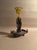 Victorian 1890s Very Fine Victorian Silverplate and Glass Vase Fauna and Trumpet Antique For Sale - Image 3 of 7