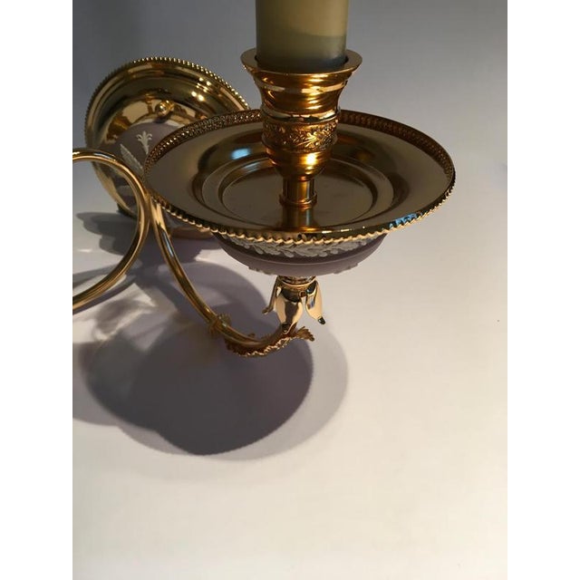 Postmodern Brass and Porcelain Wall Lights, Italy, 1970s, Set of 2 For Sale - Image 17 of 18