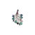 Opulent Floral Bouquet Brooch Pendant With Emerald, Sapphire & Tourmaline For Sale - Image 6 of 14