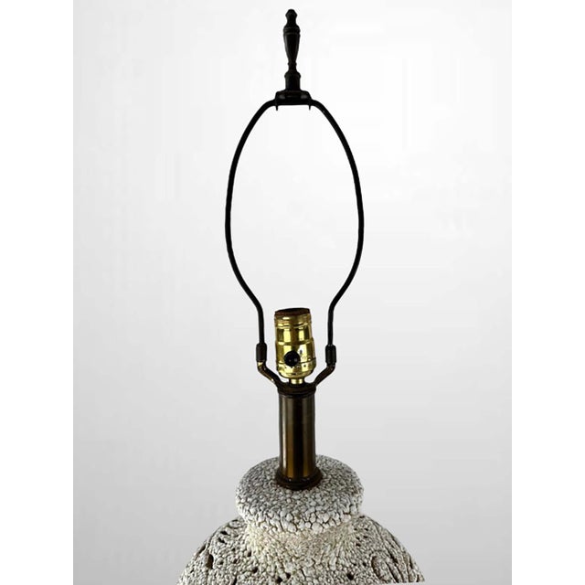 1950's Mid Century Modern Lamps With Leaf Decor - a Pair For Sale - Image 4 of 5