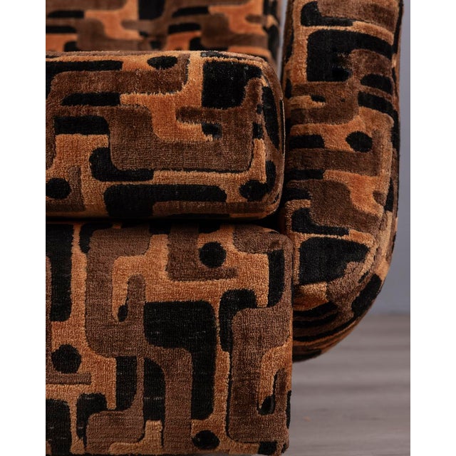 Vintage Velvet Lounge Chairs, 1970s, Set of 2 For Sale - Image 6 of 12