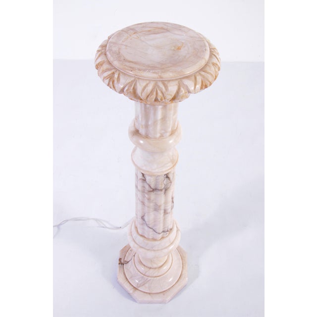 Italian Marble Column with Lighting, 1950s For Sale - Image 10 of 18
