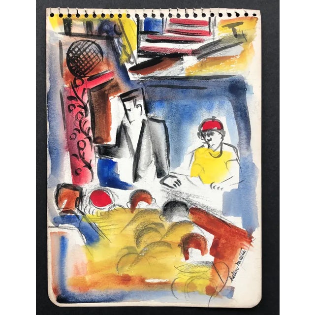 Modern 1930s Helen Malta Watercolor For Sale - Image 3 of 3