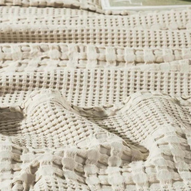 Soft 100% cotton pillow covers from VHC Brands. There is one pillow cover with a cream textured woven design. Crafted from...