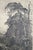 Antique English Grove of Trees Gnarled Pines Church Village Etching 17" For Sale - Image 10 of 11