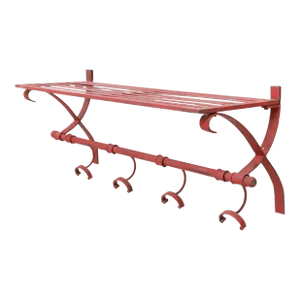 1920’s Red Wrought Iron Shelf