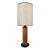 Mid-Century Geometric Table Lamp With Textured Column and Drum Shade For Sale