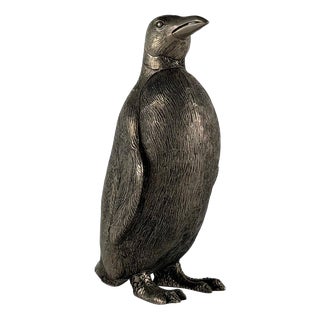 Silver-Plated Brass Penguin Sculpture from Gucci, Italy, 1970s For Sale