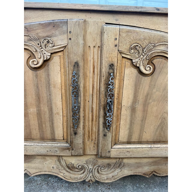 Late 18th Century French 18th Century Louis XV Bleached Walnut Two Door Buffet For Sale - Image 5 of 12