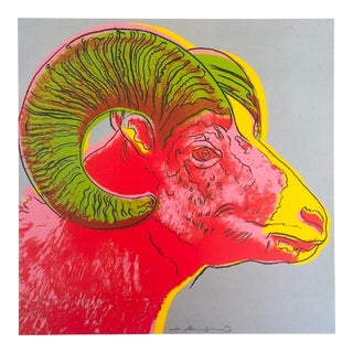 Andy Warhol Estate Vintage 1992 Endangered Species Lithograph Print " Bighorn Ram " 1983 For Sale