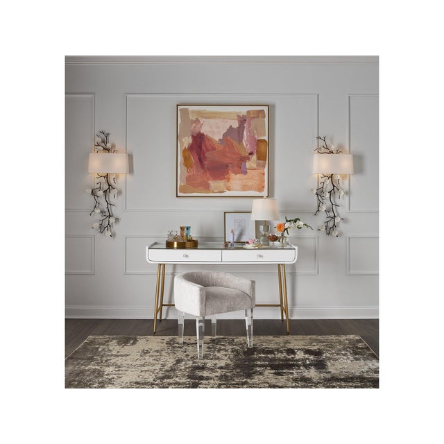 The Love Joy Bliss vanity chair adds soft sophistication to dressing areas or bedrooms with its compact silhouette and...