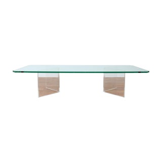 Lucite Base Coffee Table For Sale