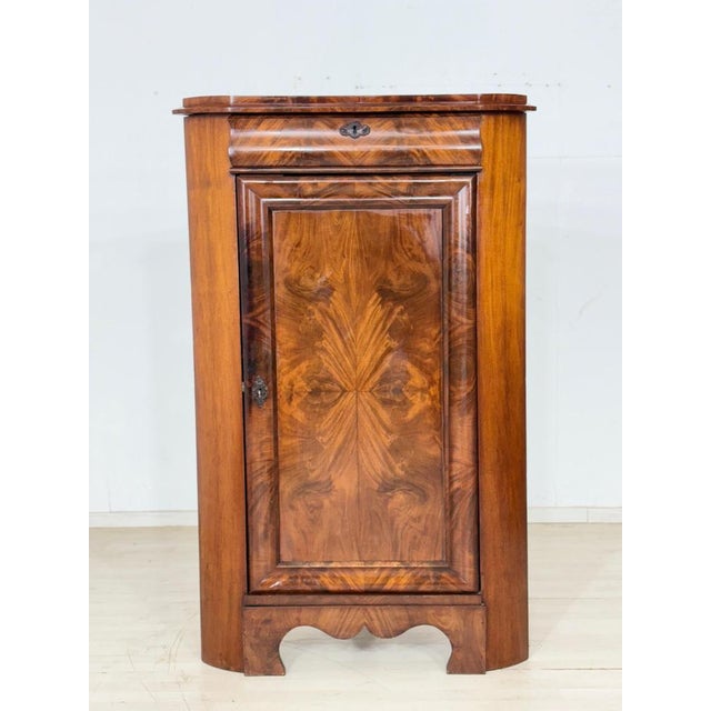 Brown Biedermeier Corner Cabinet, 1880 For Sale - Image 8 of 12