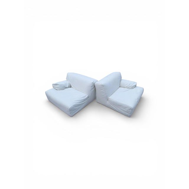 White Vintage Modular Sofa by Vico Magistretti for Cassina, 1970s, Set of 2 For Sale - Image 8 of 10
