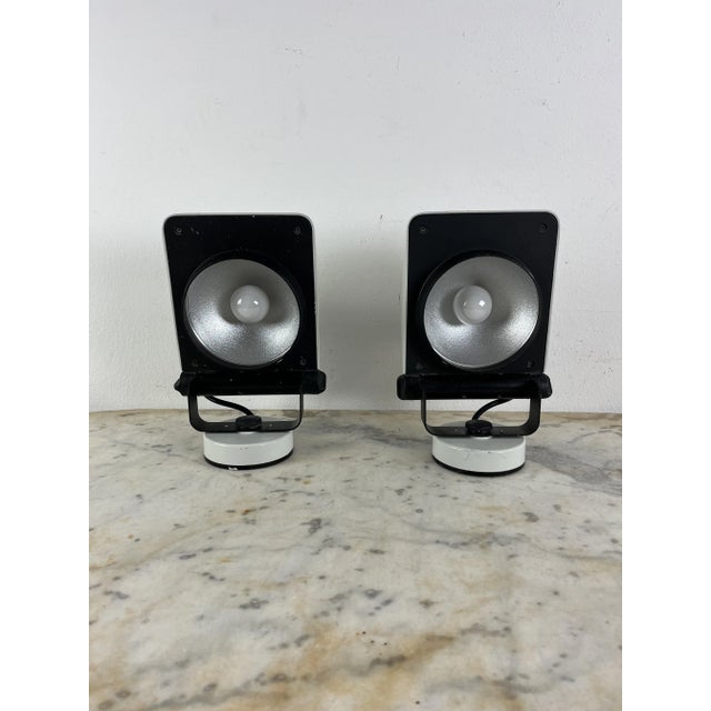 Set of 2 particular Vintage adjustable wall lamps, Made in Italy, 1970s Good condition, E27 lamps. Disused from a cinema...