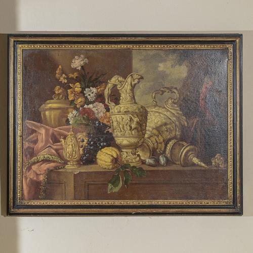 Still Life, Oil on Canvas, 1900s For Sale - Image 5 of 7