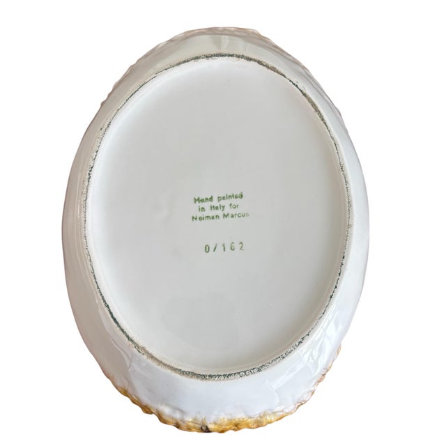 Red Vintage Neiman Marcus Made in Italy Hand Painted Rooster Soup Tureen For Sale - Image 8 of 8