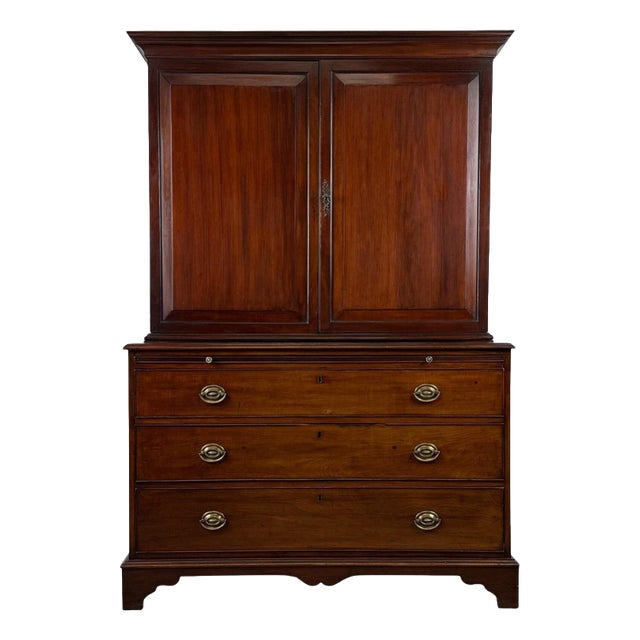 Antique English Mahogany Cabinet, 1700s For Sale